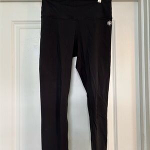 Tory Sport Black Performance Leggings with White Logo